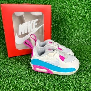 NEW Nike Air Max 90 Football Grey Crib Booties